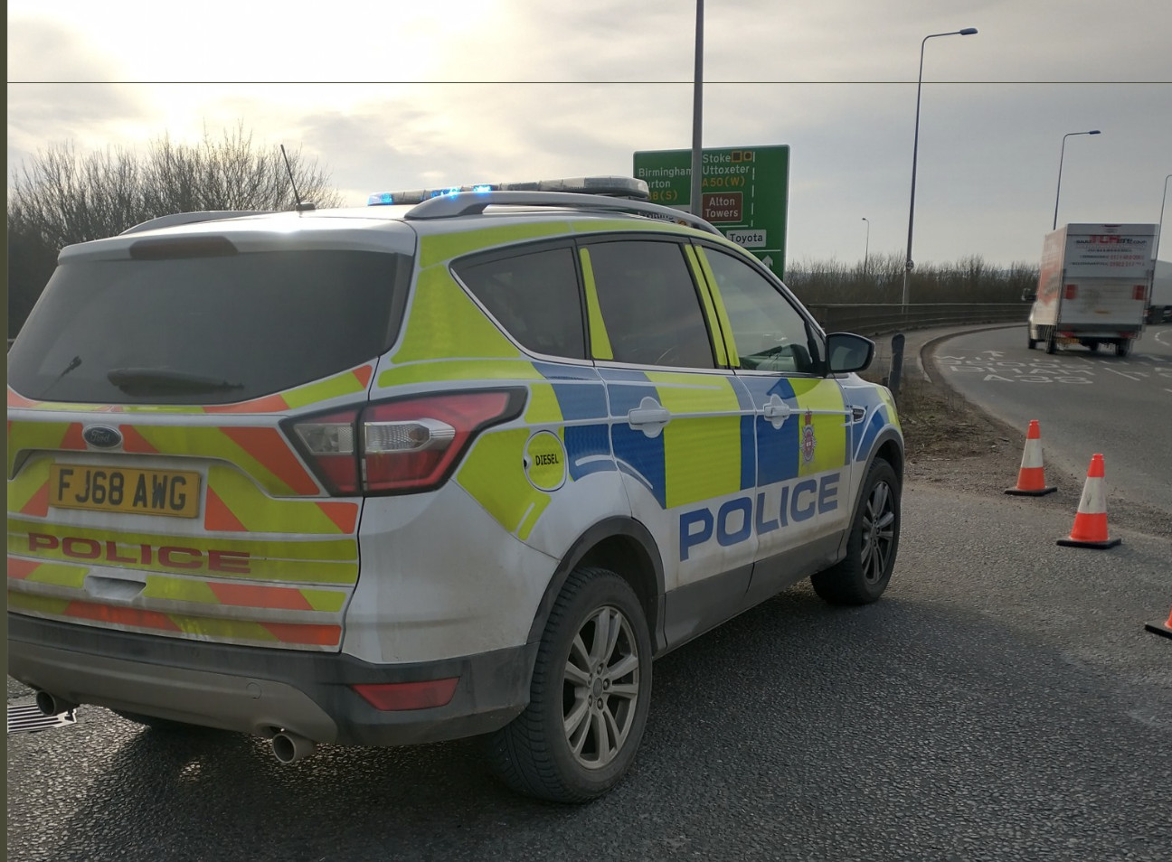 A50 Westbound Closed Due to Lorry Fire: Severe Delays Expected