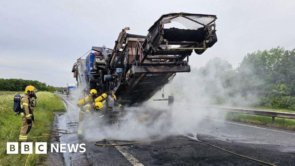 A50 Westbound Closed Due to Lorry Fire: Severe Delays Expected