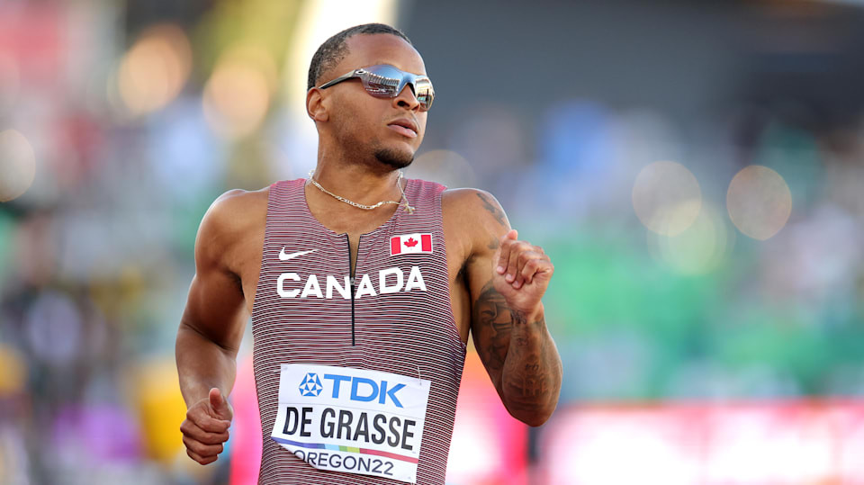 Andre De Grasse Edges Into 100m Semifinals at Paris Olympics, Aaron Brown Disqualified