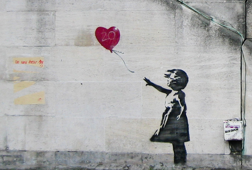 Banksy's 'Girl With Balloon' Stolen From London Gallery: Two Men Charged