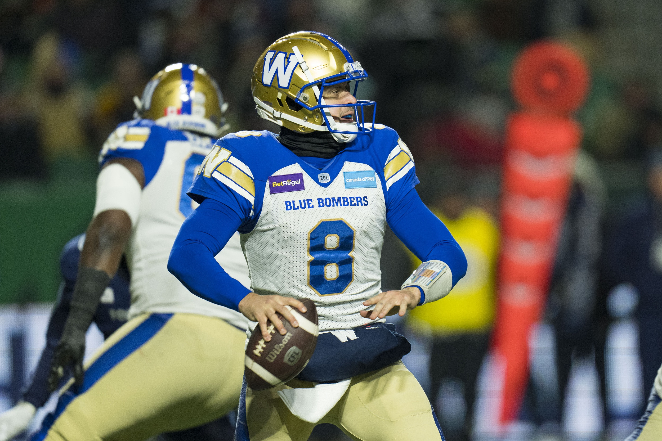 Blue Bombers Clinch Playoff Spot With Dominant Win Over Elks: Zach Collaros Throws for Six TDs