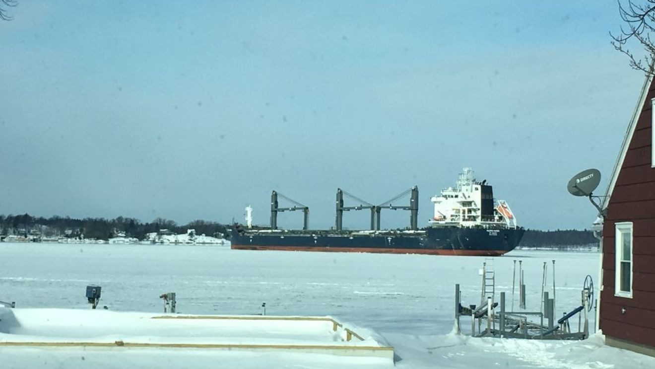 Cargo Ship Runs Aground in St. Lawrence Seaway, Blocking Traffic Near Kahnawake