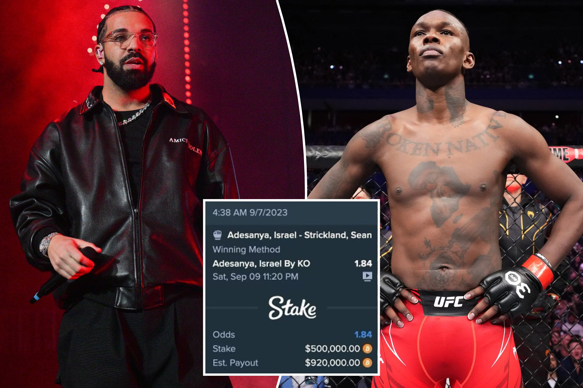 Drake's $450,000 Bet on Adesanya: Will the Drake Curse Strike Again?