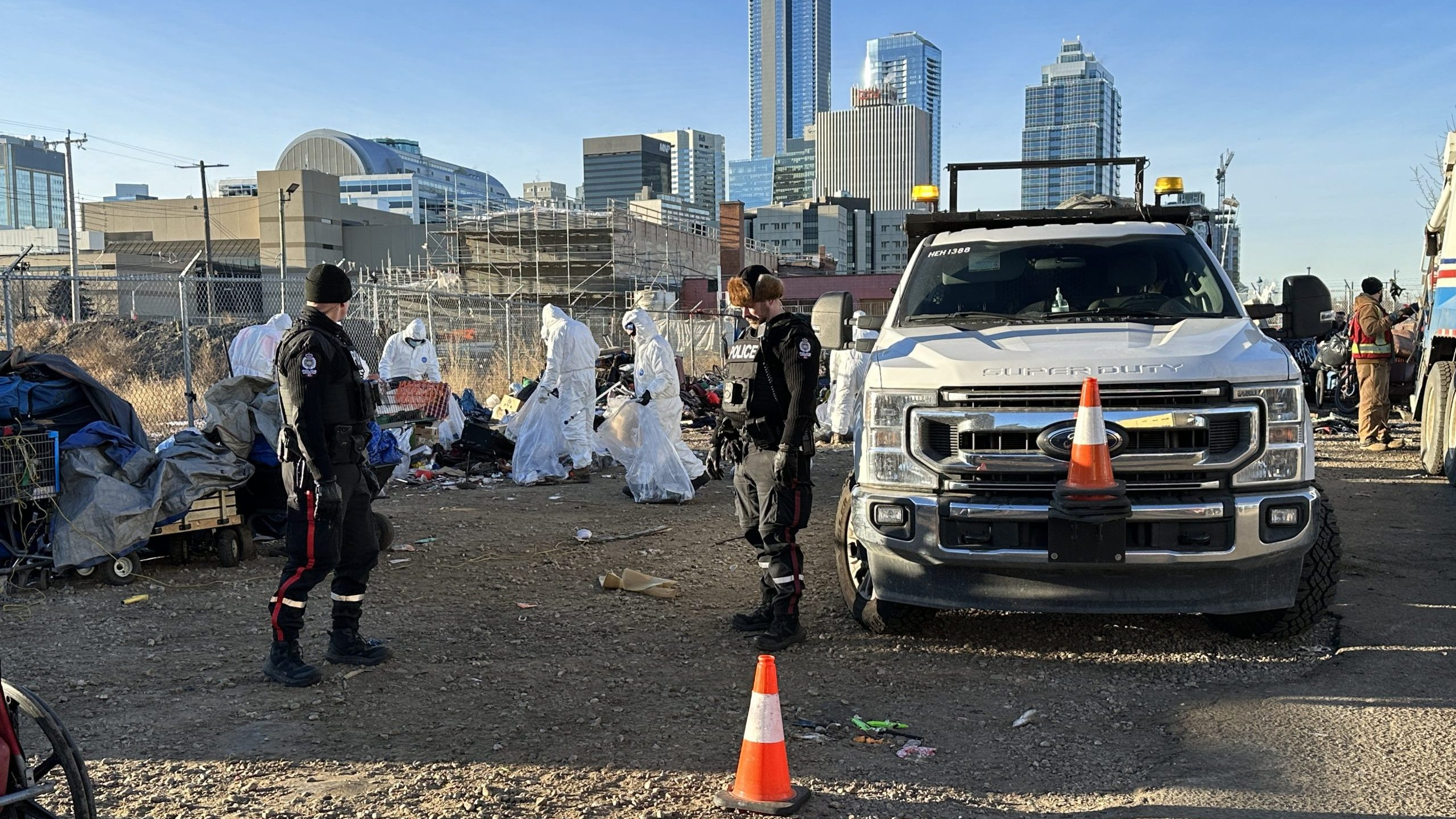 Edmonton Police Dismantle Elaborate Homeless Encampment With Generators, Running Water and Appliances