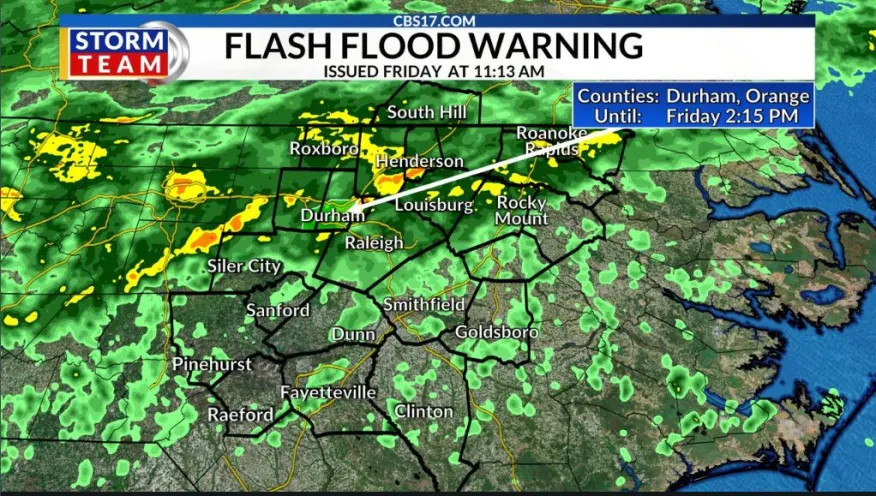 Flash Flood Warnings Issued for Parts of North Carolina: What You Need to Know