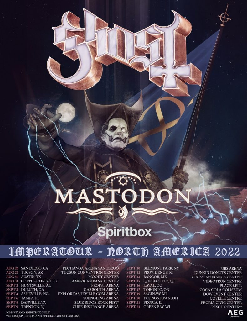 Ghost Announces Massive World Tour with Two Michigan Shows