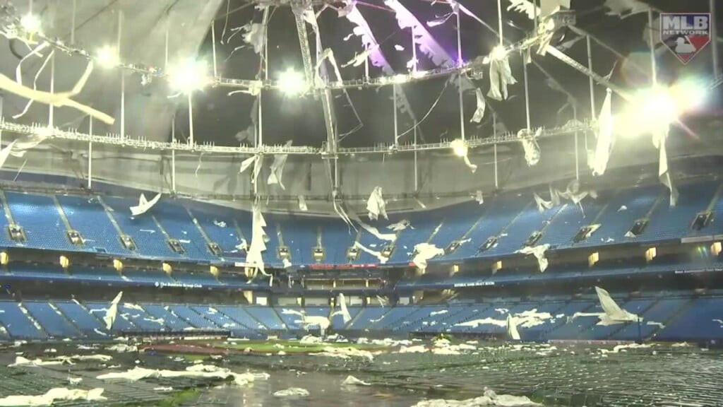 Hurricane Milton Rips Roof Off Tampa Bay Rays' Tropicana Field