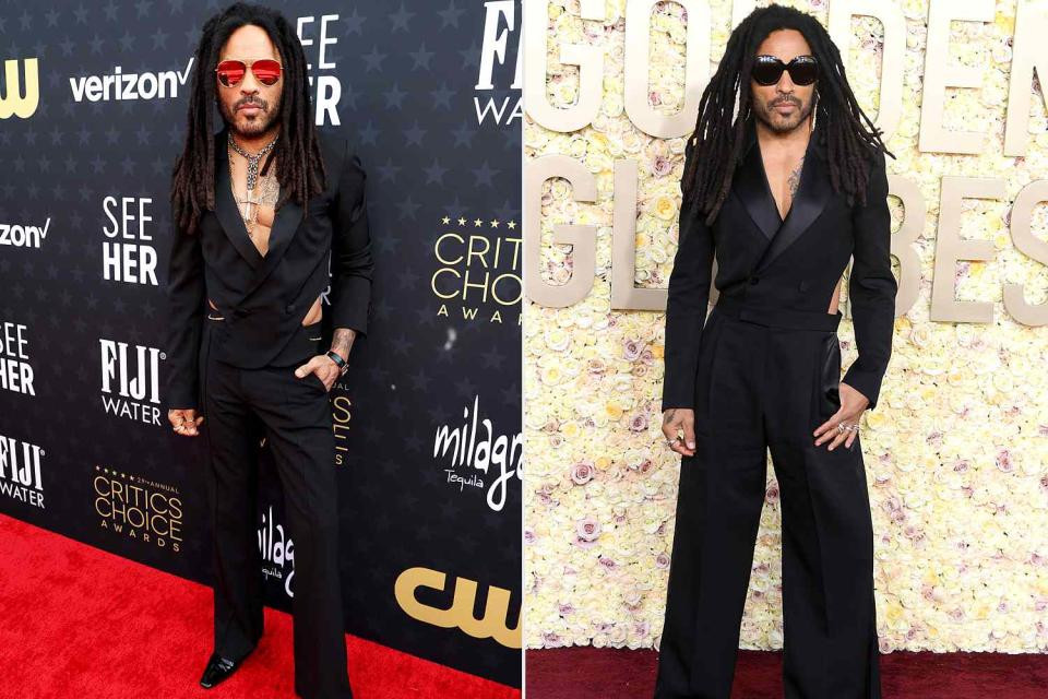 Lenny Kravitz's Tie-Less Look at the 2024 VMAs: A Bold Statement in Leather and Crystal