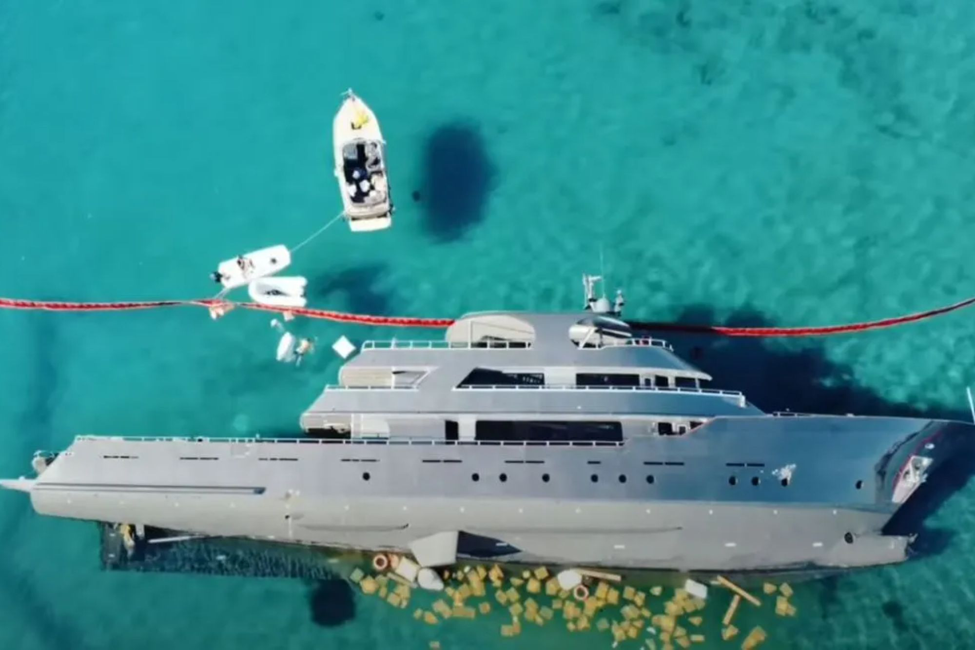 Luxury Yacht Sinks Off Greek Island After Crew Member Leaves Door Open