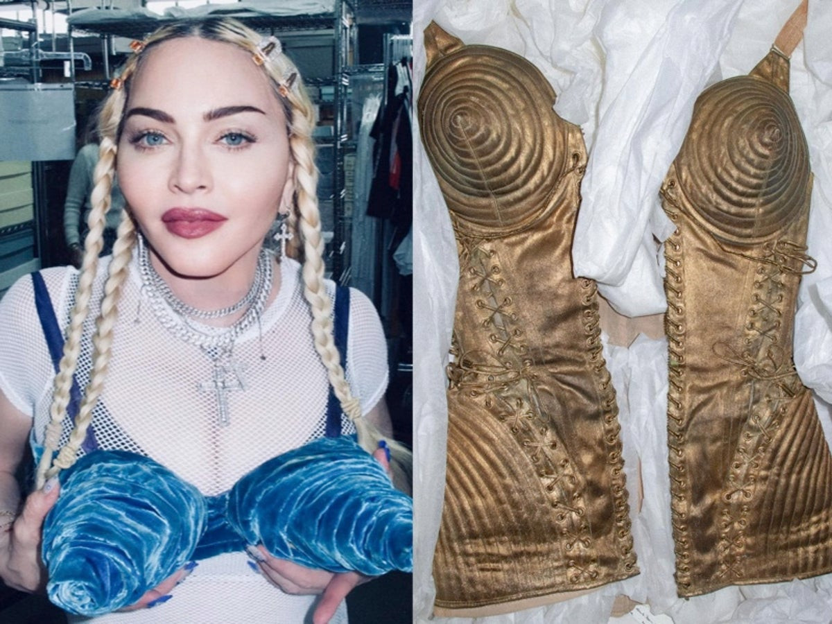 Madonna's Iconic Cone Bra Makes a Comeback at Dolce & Gabbana's Milan Fashion Show