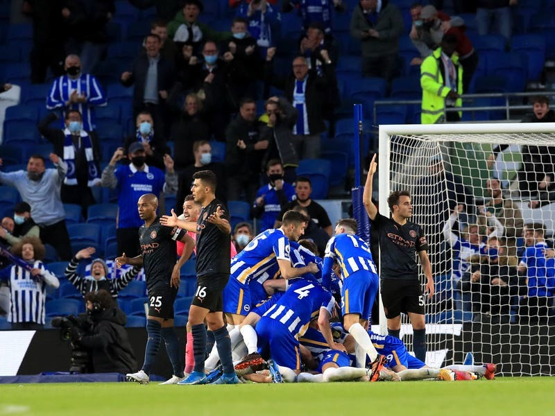 Man City Loses Fourth Straight Game: Brighton Stuns Champions With Late Goals