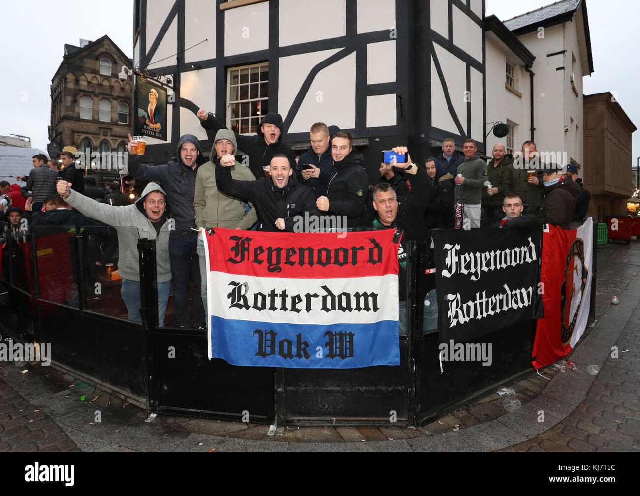 Massive Feyenoord Fan March to Etihad Stadium Causes City Center Gridlock!