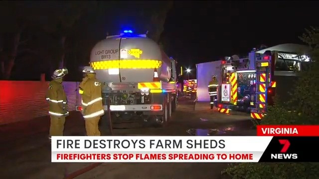 Massive Shed Fire Engulfs Penfield, Adelaide: $100,000 in Damages, Investigation Underway