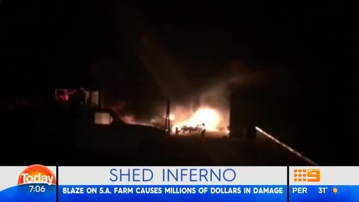 Massive Shed Fire Engulfs Penfield, Adelaide: $100,000 in Damages, Investigation Underway