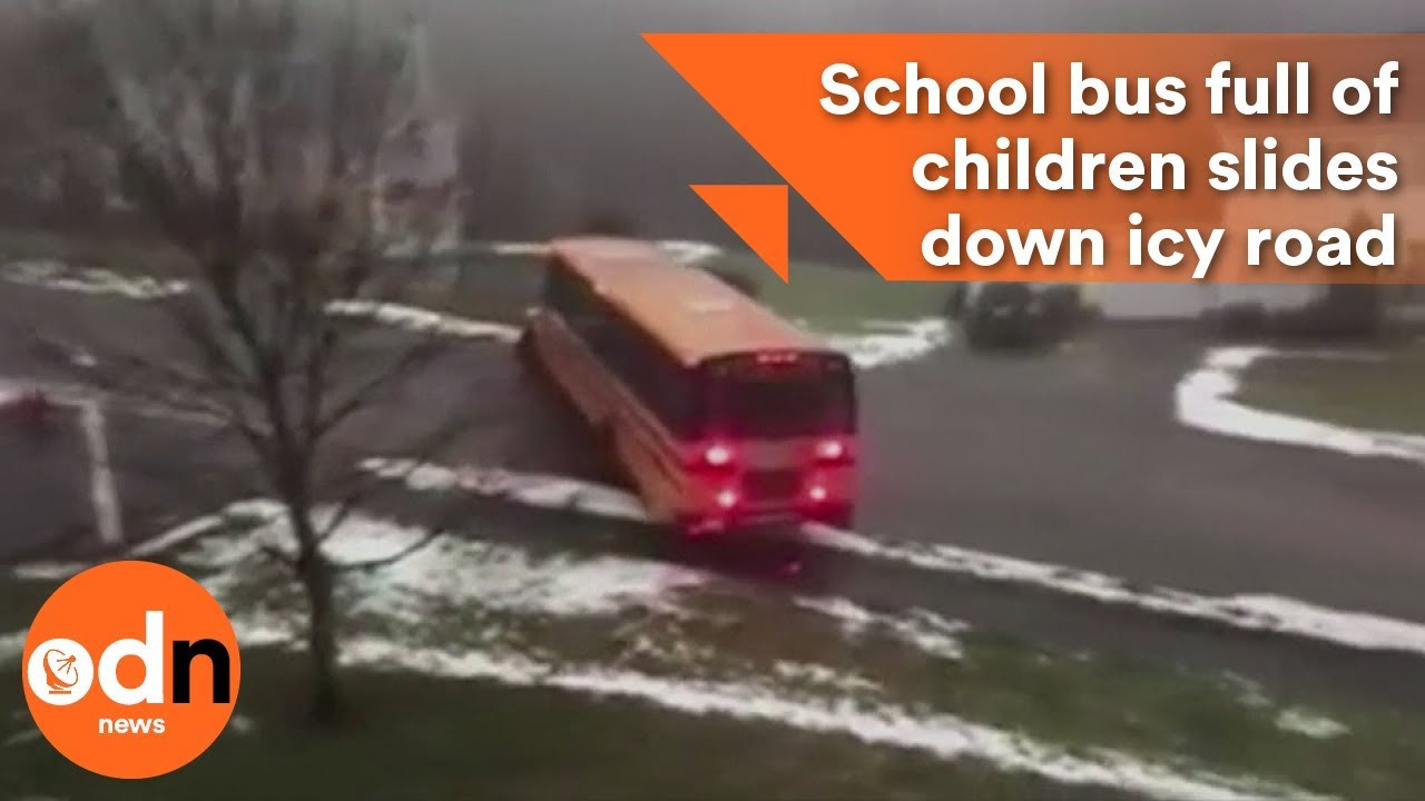 Miraculous Escape! School Bus Slides Off Icy Road in Fermanagh, Children Unharmed