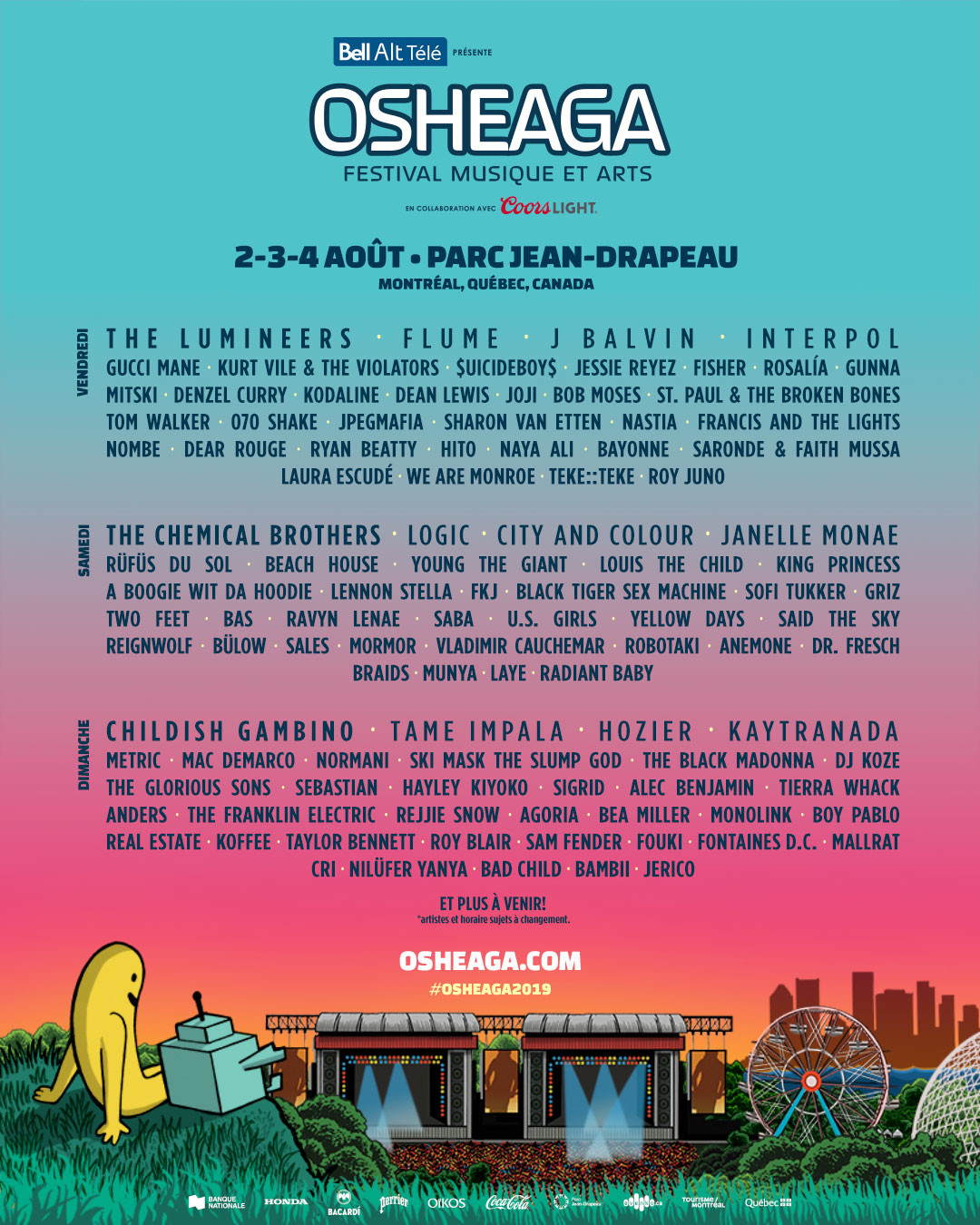 Osheaga 2025 Lineup: The Killers, Olivia Rodrigo, Tyler, the Creator & More!