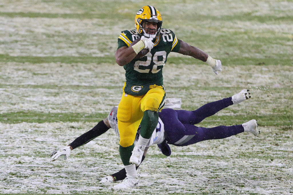 Packers' Running Back AJ Dillon Out For Season With Neck Injury