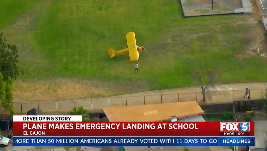 Pilot Makes Emergency Landing Near School After Engine Failure