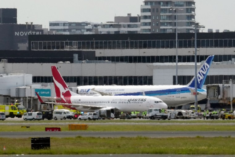 Qantas Flight Makes Emergency Landing After Engine Failure Sparks Grass Fire at Sydney Airport