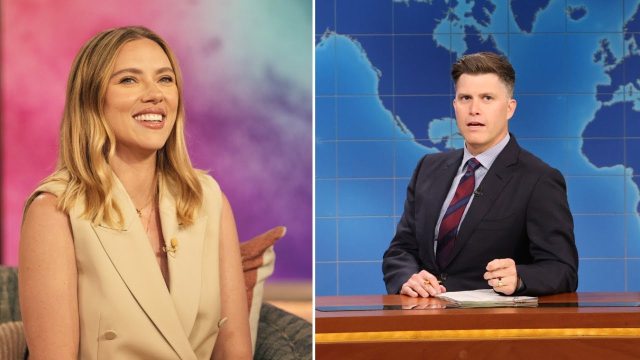 Scarlett Johansson's SHOCKED Reaction to Colin Jost's SNL Jokes Goes Viral!