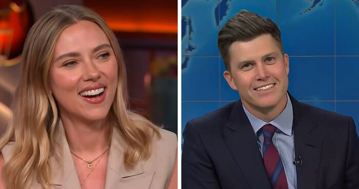 Scarlett Johansson's SHOCKED Reaction to Colin Jost's SNL Jokes Goes Viral!