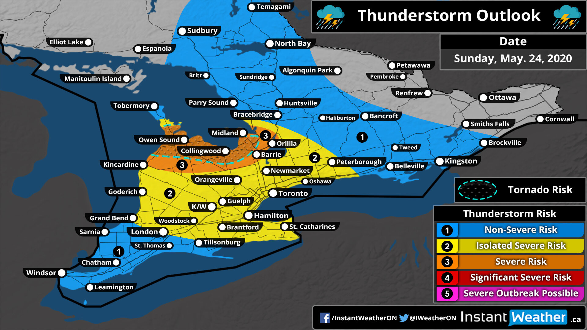 Severe Thunderstorm Warning: Southern Ontario Braces for High Winds, Possible Tornadoes