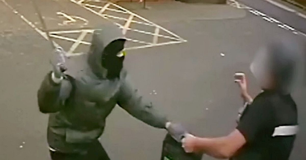 Shocking Moment Machete-Wielding Thug Shot in Churchyard During Brutal Birmingham Fight