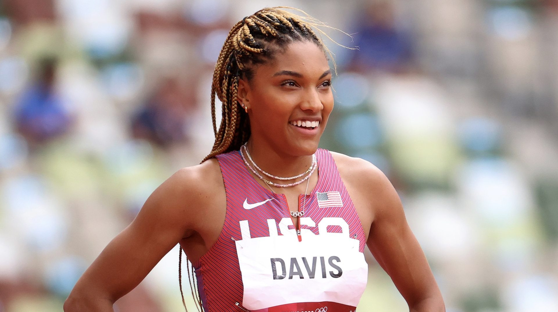 Tara DavisWoodhall Wins Olympic Long Jump Gold, Making History with