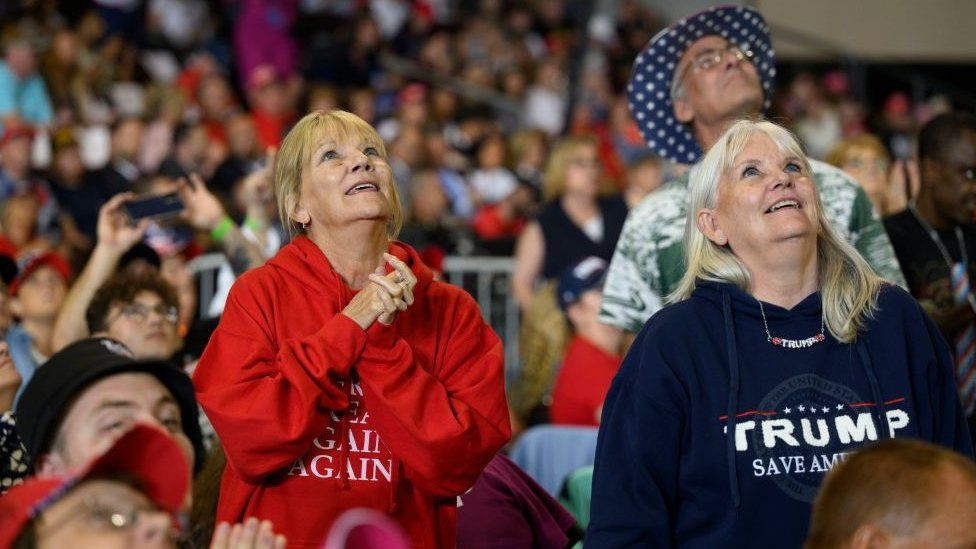 Trump Brags About His Hair at Rally, Jokes About a Supporter's 'Rug'