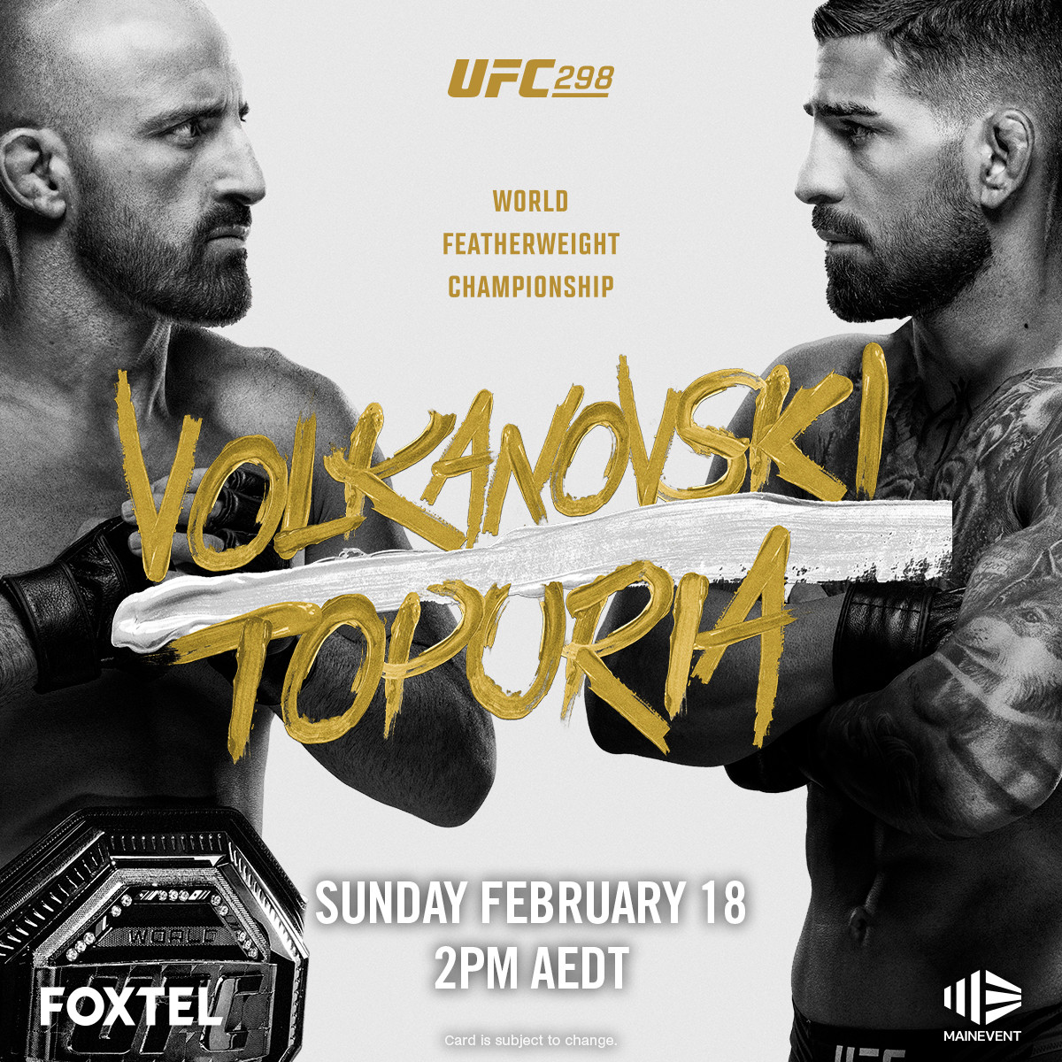 UFC 312: Sydney Set to Host Blockbuster Event Featuring Alexander Volkanovski, Robert Whittaker & More