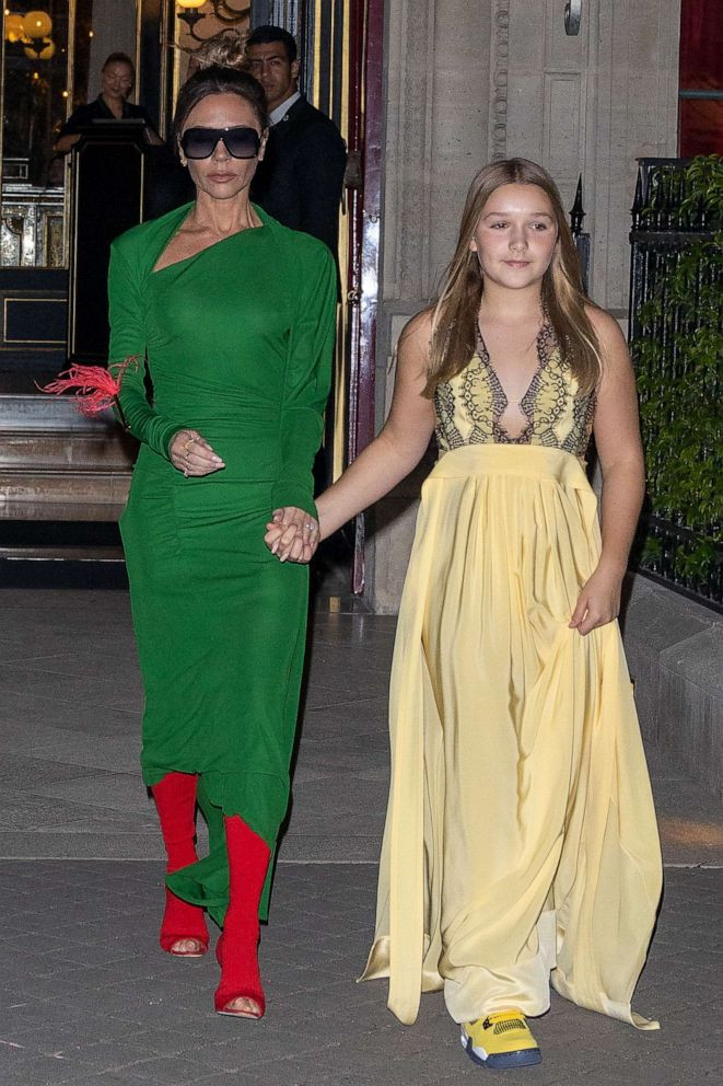 Victoria Beckham's Daughter Harper Presents Her With a Harper's Bazaar Award: See the Matching Outfits