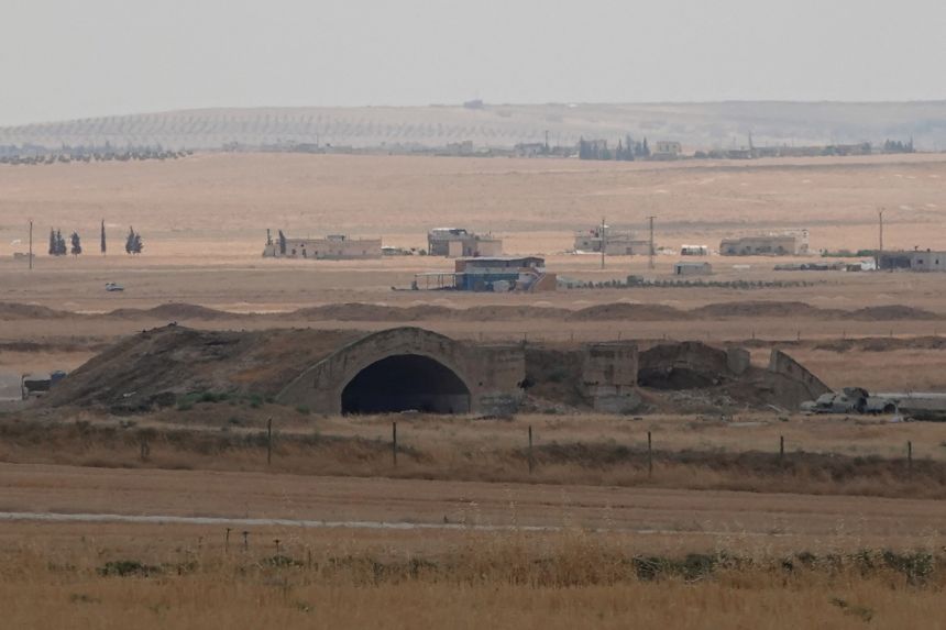 Abu al-Duhur airbase following strikes, in Syria, on August 18, 2026.