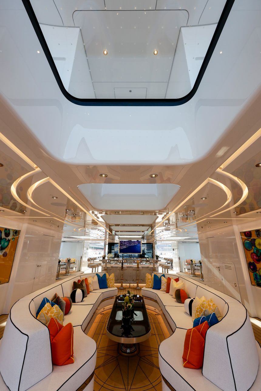 Perfectly plumped pillows within the Boardwalk's extravagant interior.